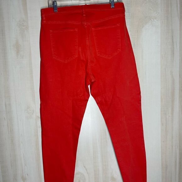 New Banana Republic‎ high rise skinny ankle orange jeans denim, size 31 - Picture 8 of 11
